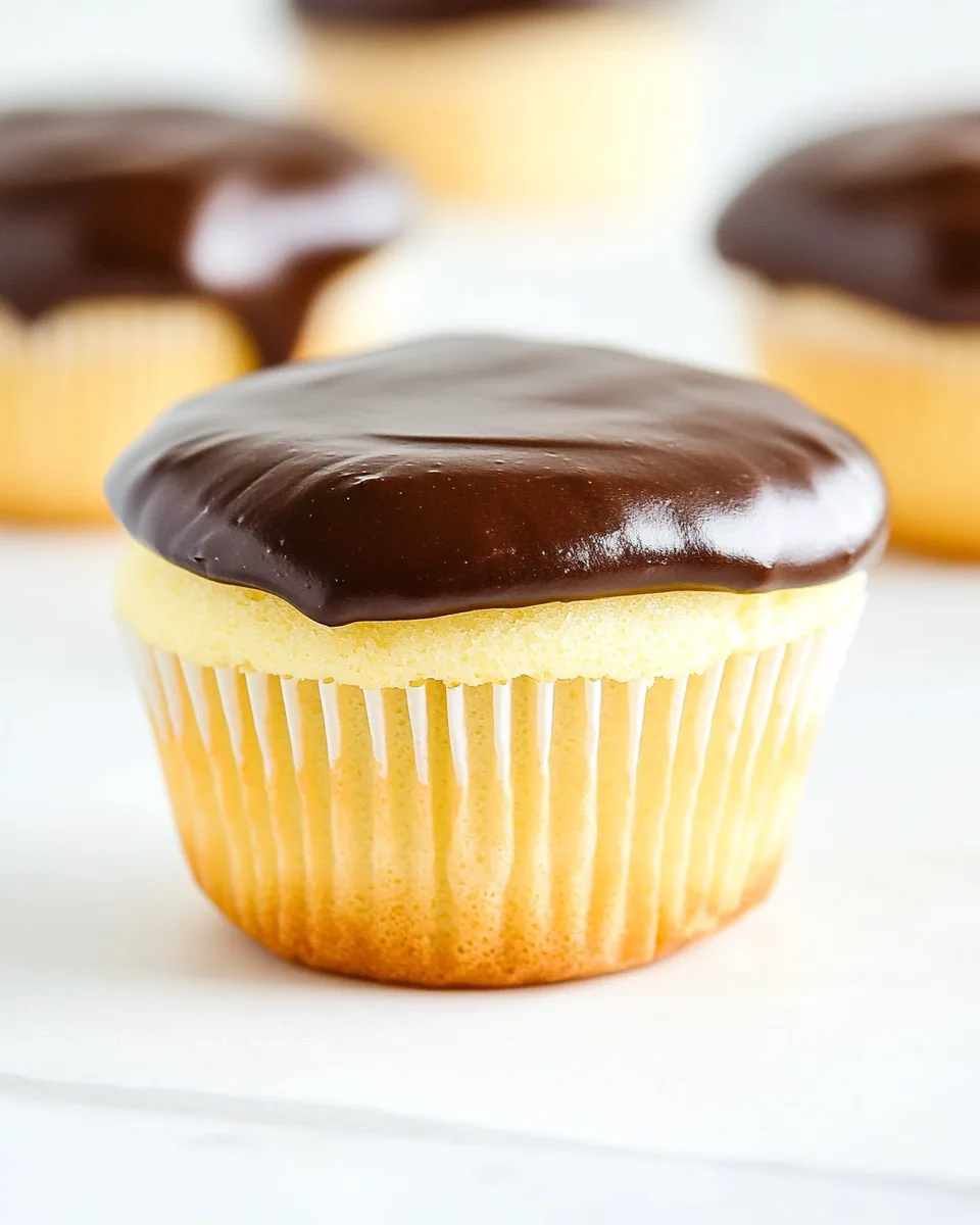 Boston Cream Cupcakes