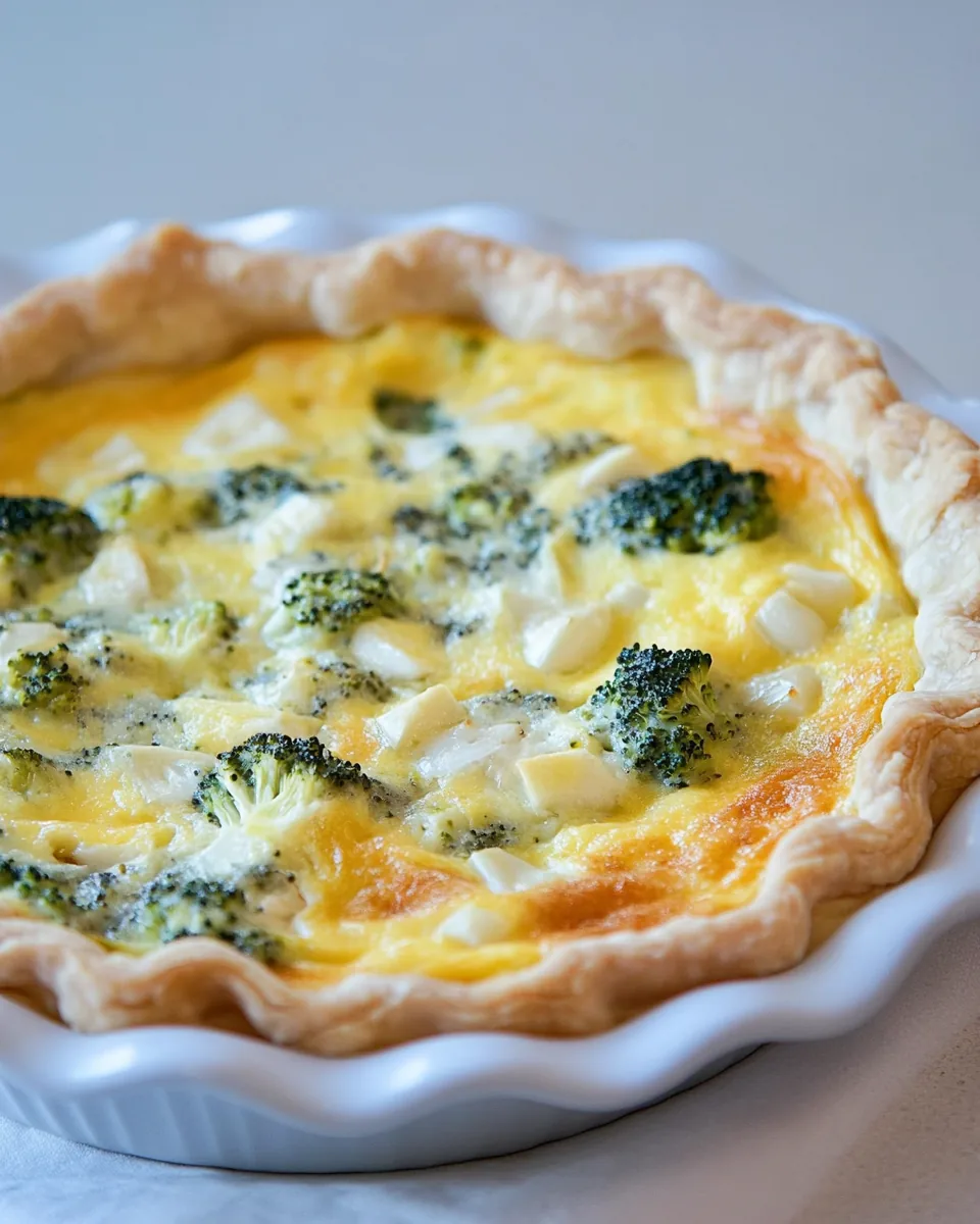 Broccoli Garlic Quiche