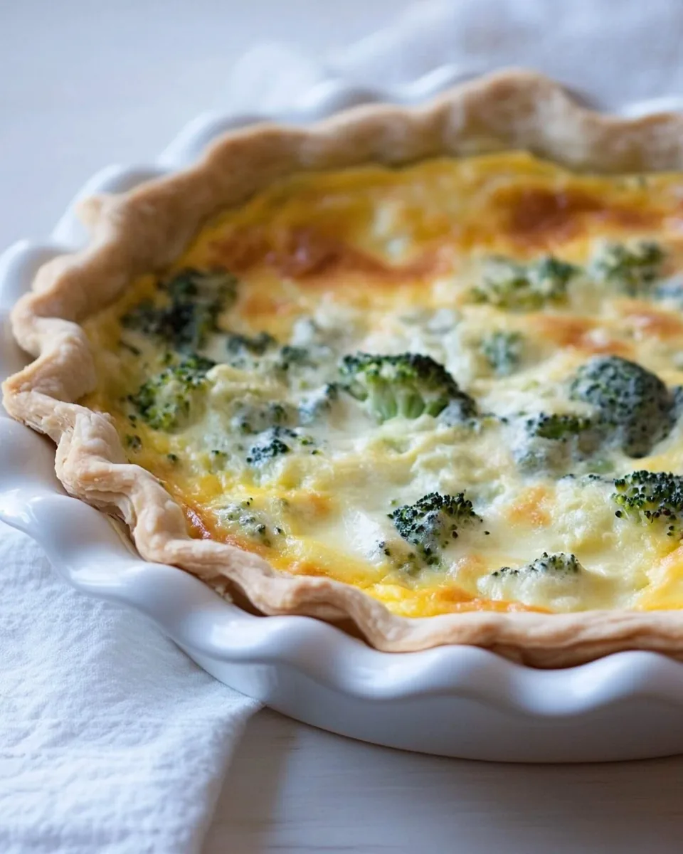 Broccoli Garlic Quiche