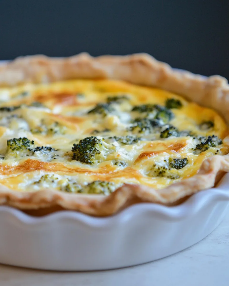 Broccoli Garlic Quiche
