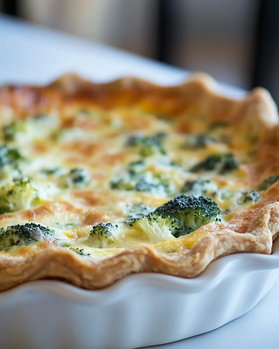 Broccoli Garlic Quiche
