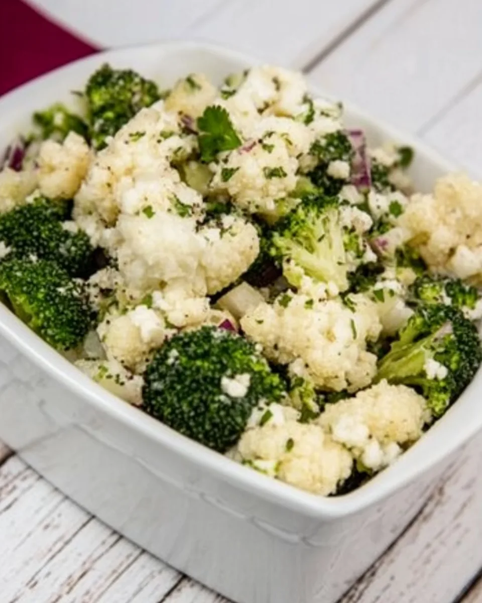 Broccoli and Cauliflower Salad