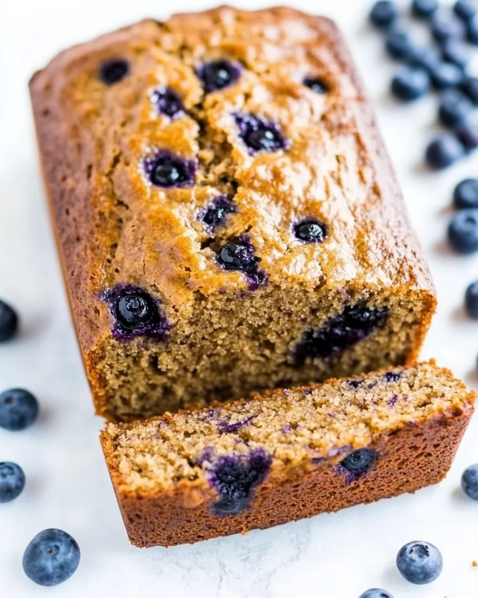 Brown Sugar Blueberry Banana Bread