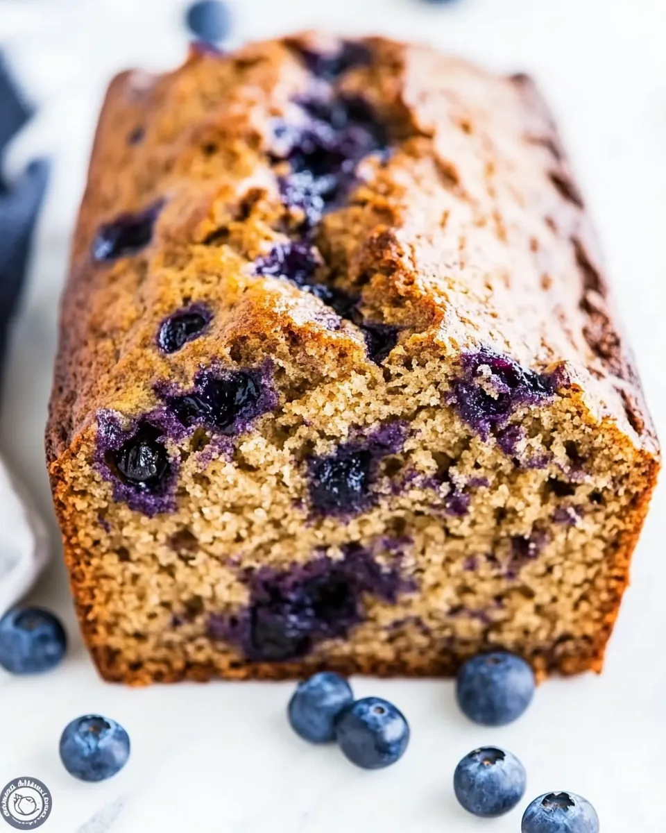 Brown Sugar Blueberry Banana Bread