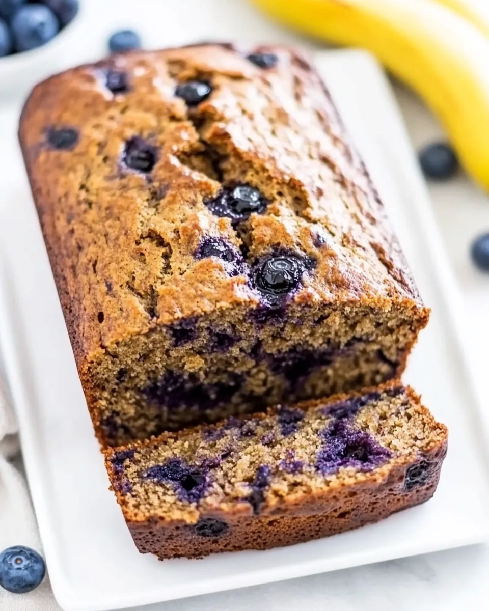 Brown Sugar Blueberry Banana Bread