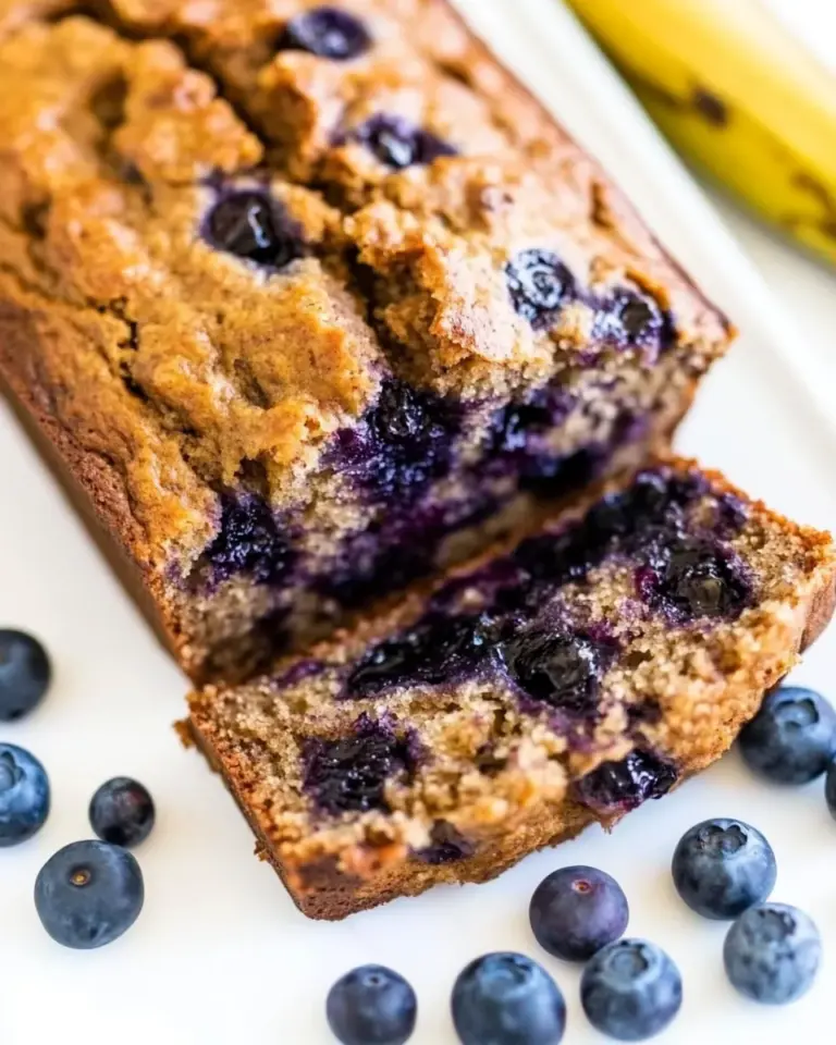 Brown Sugar Blueberry Banana Bread