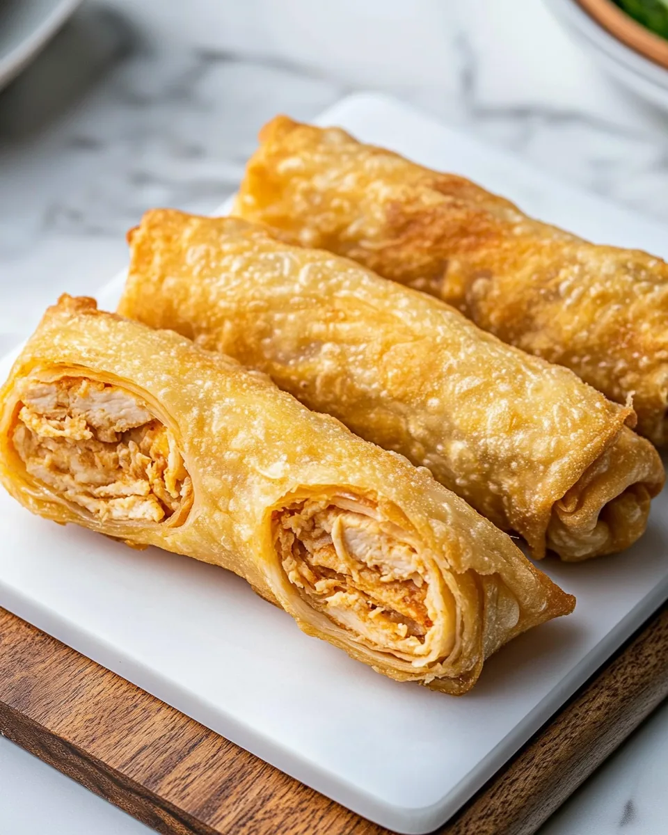 Buffalo Chicken Egg Rolls
