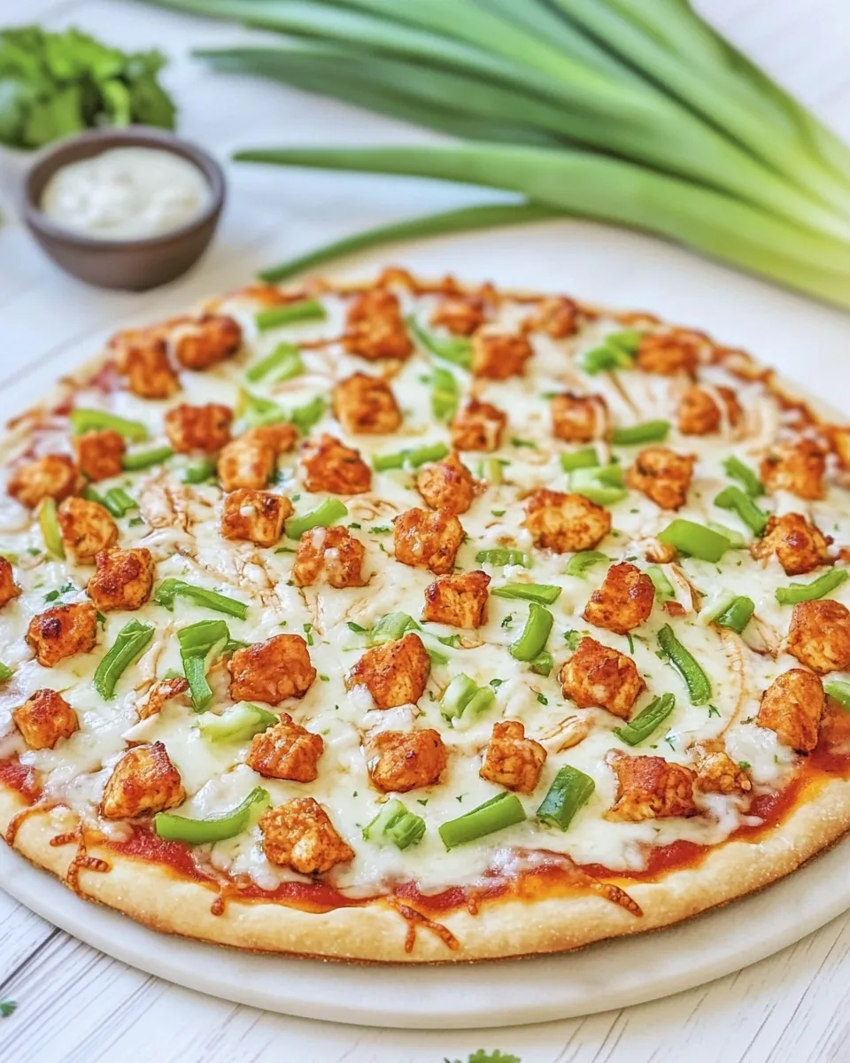 Buffalo Ranch Chicken Pizza