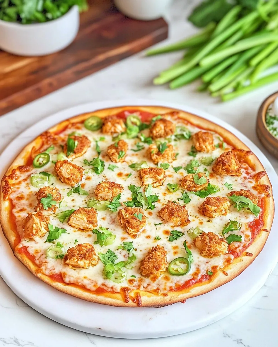 Buffalo Ranch Chicken Pizza