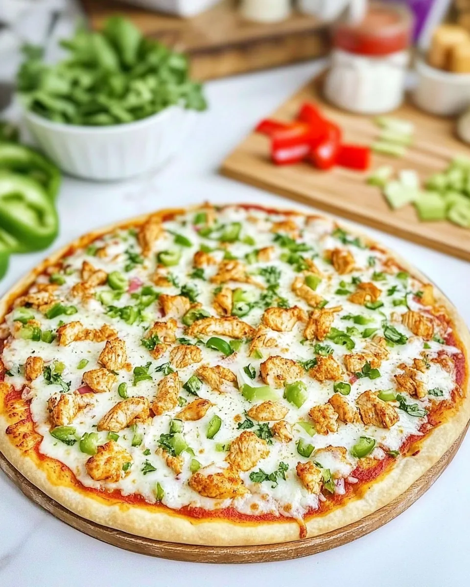 Buffalo Ranch Chicken Pizza
