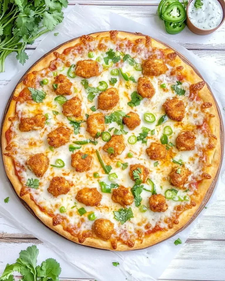 Buffalo Ranch Chicken Pizza
