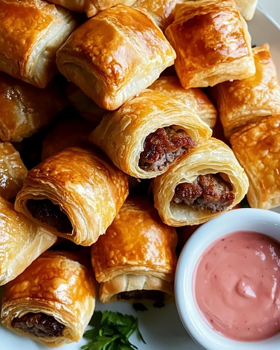 Burger Puff Pastry Bites