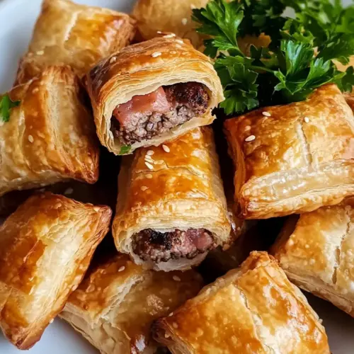 Burger Puff Pastry Bites