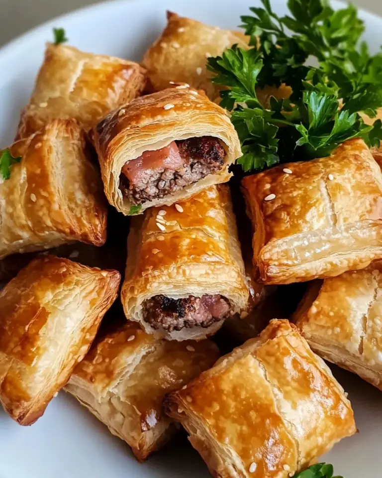 Burger Puff Pastry Bites