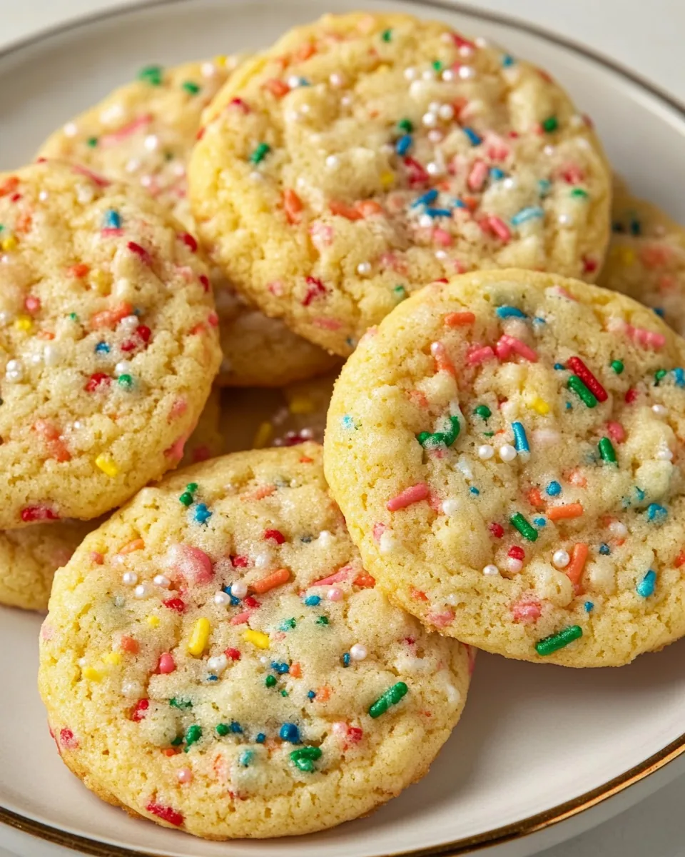 Cake Mix Sprinkle Cookies