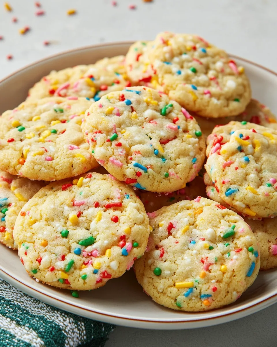 Cake Mix Sprinkle Cookies