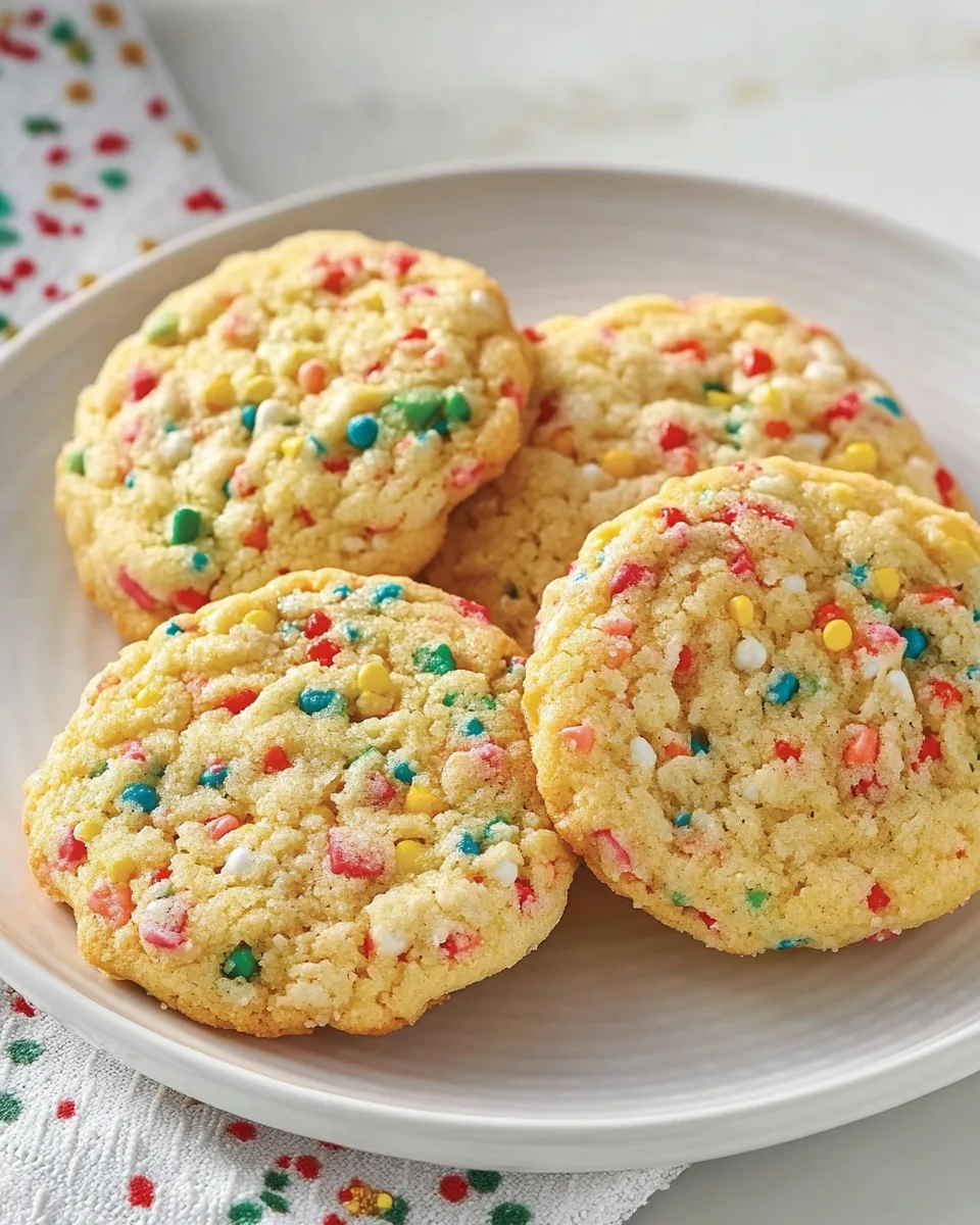 Cake Mix Sprinkle Cookies