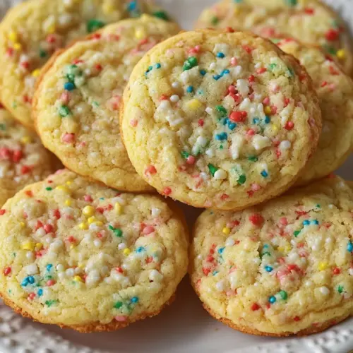 Cake Mix Sprinkle Cookies