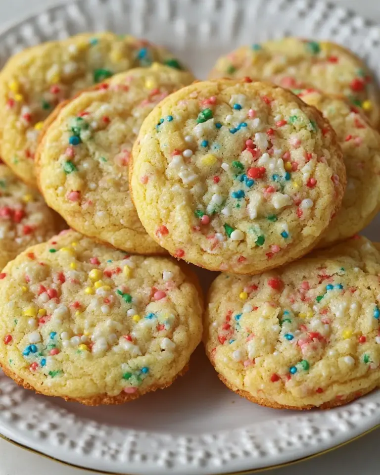 Cake Mix Sprinkle Cookies
