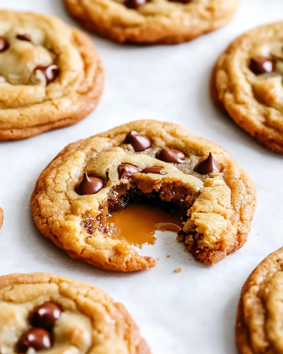 Caramel Stuffed Cookies