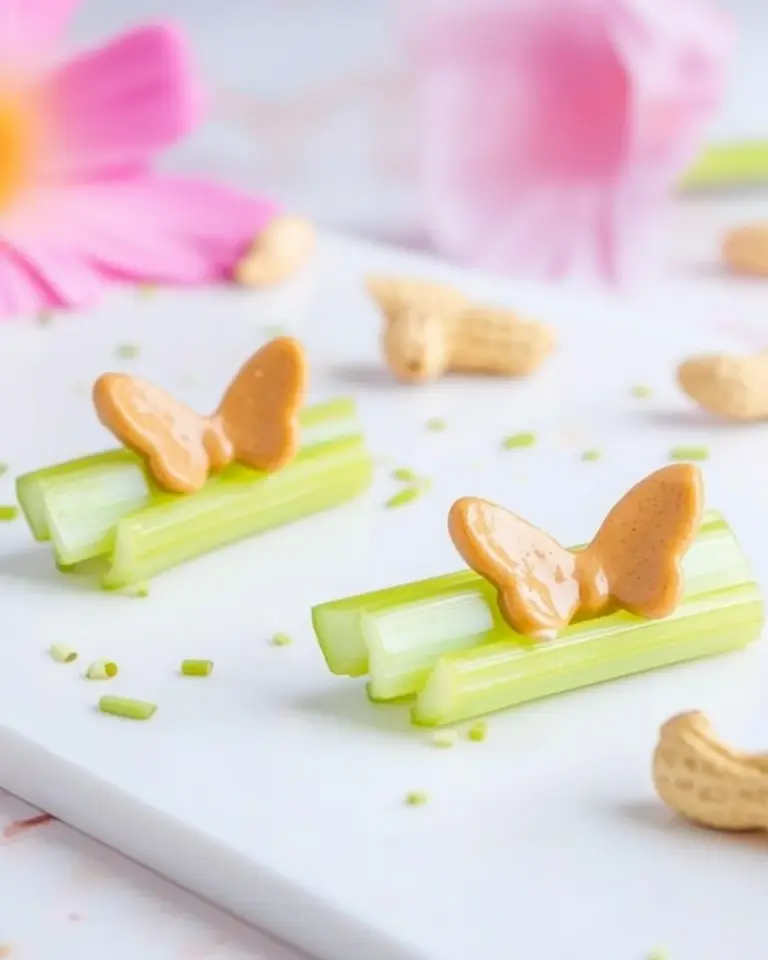 Celery and Peanut Butter Butterflies