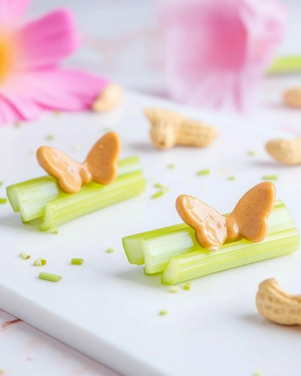 Celery and Peanut Butter Butterflies