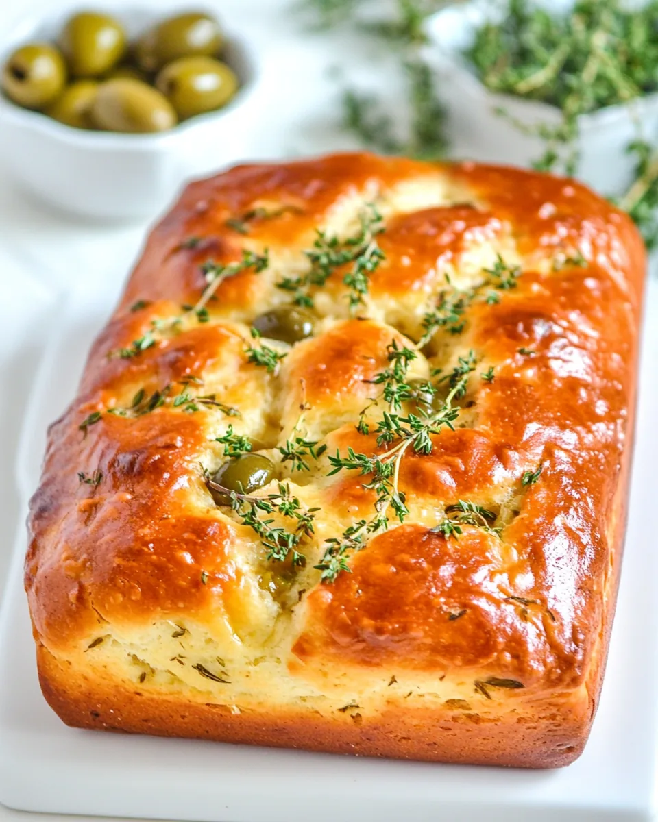 Cheddar Olive Thyme Bread