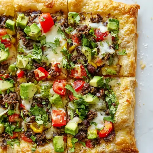 Cheeseburger Puff Pastry Pizza