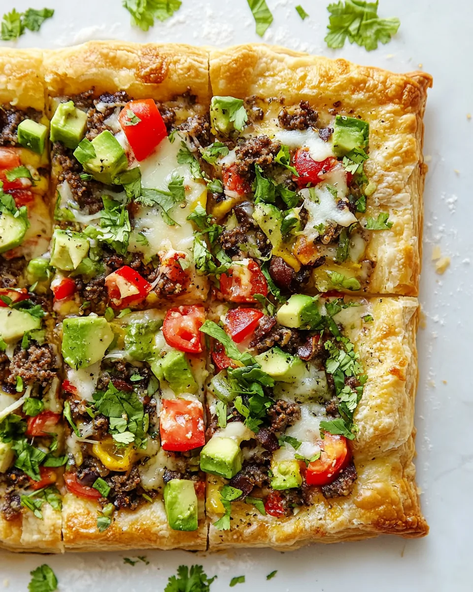 Cheeseburger Puff Pastry Pizza