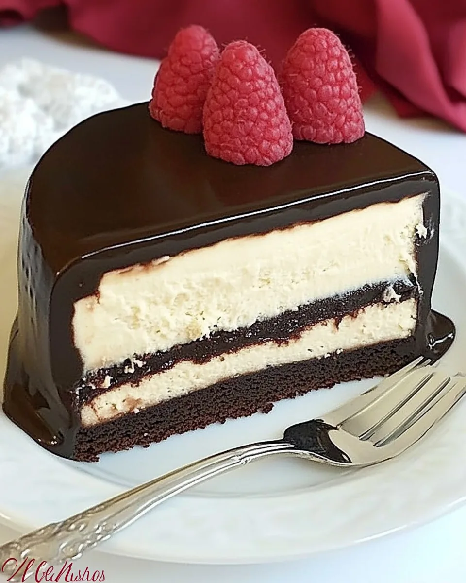 Cheesecake Filled Chocolate Cake