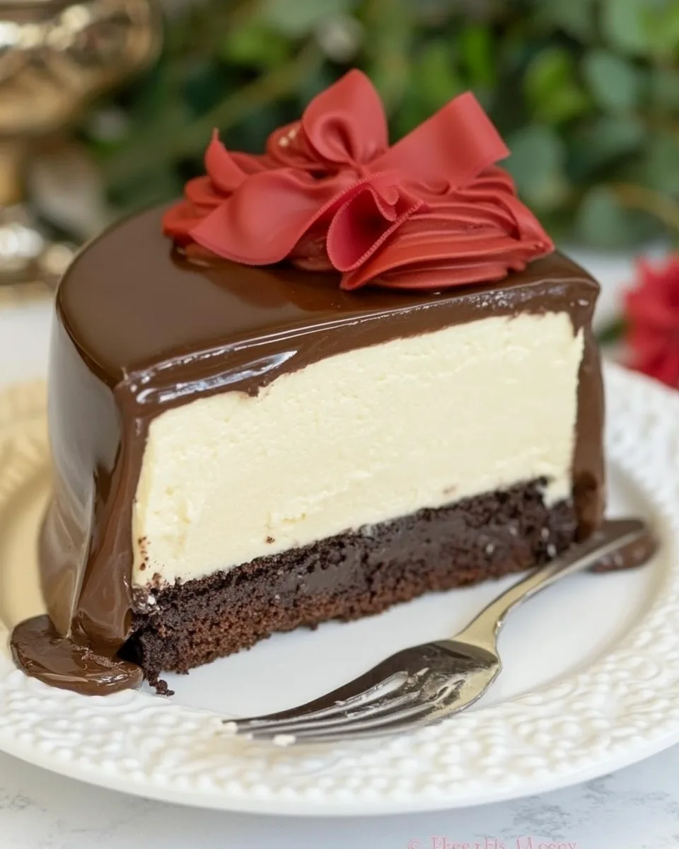 Cheesecake Filled Chocolate Cake