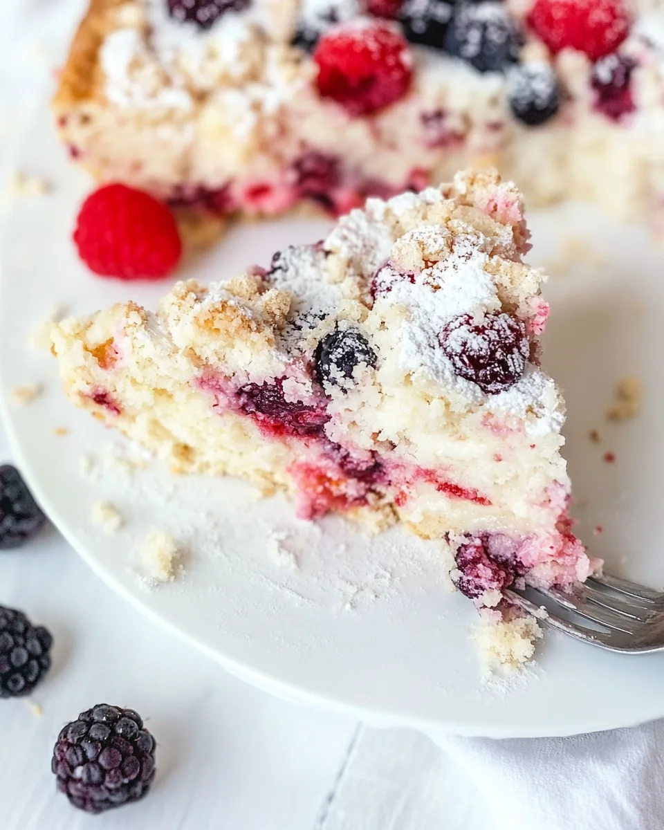 Cheesecake Streusel Raspberry Cake