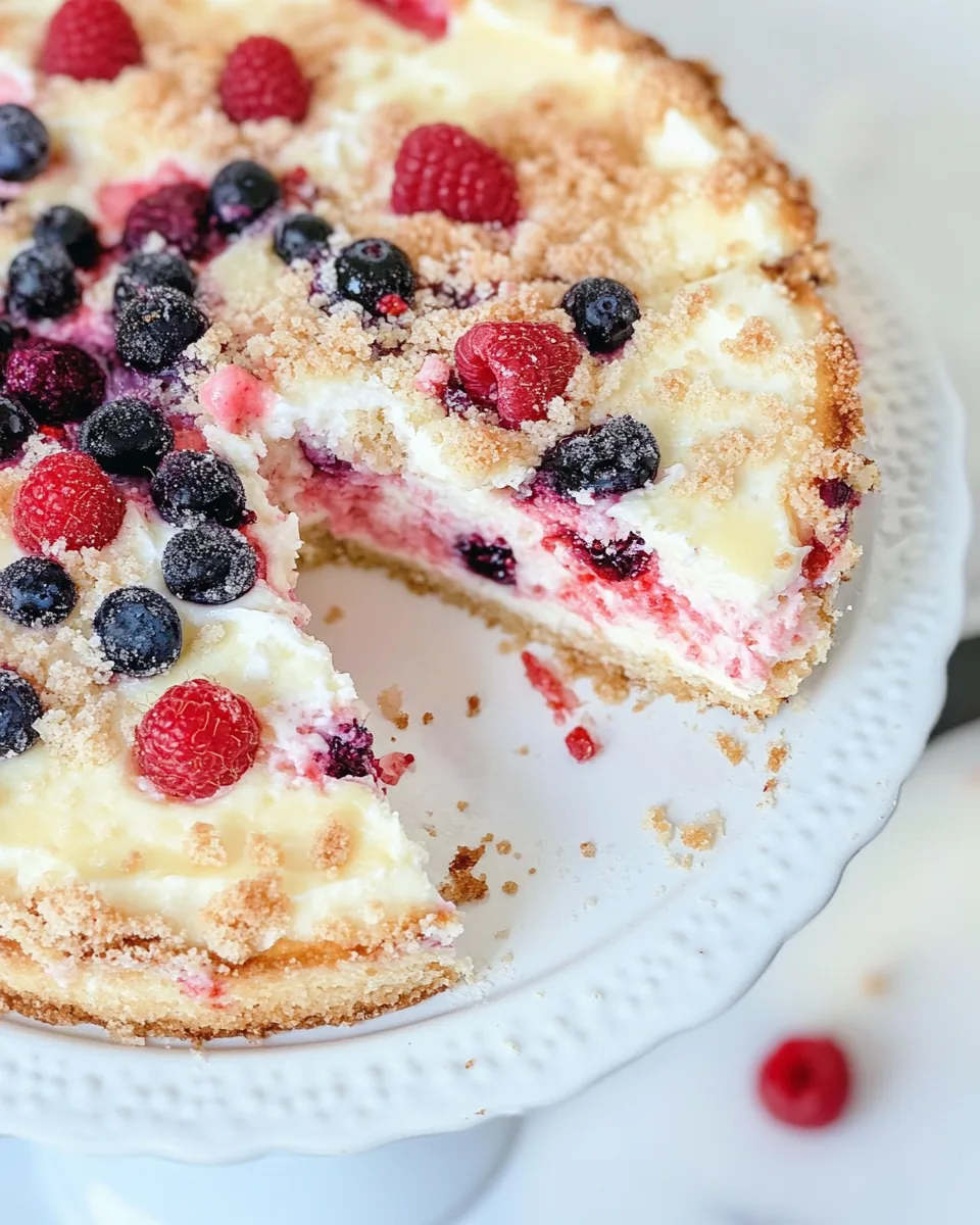 Cheesecake Streusel Raspberry Cake