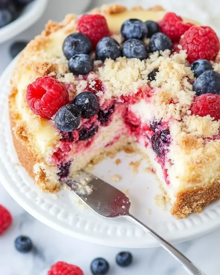 Cheesecake Streusel Raspberry Cake