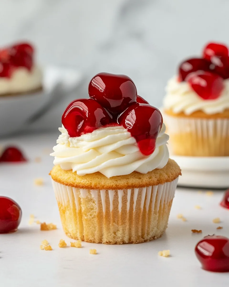 Cherry Cheesecake Cupcakes