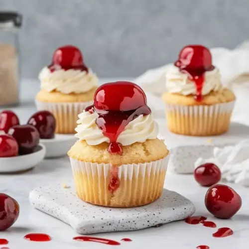 Cherry Cheesecake Cupcakes