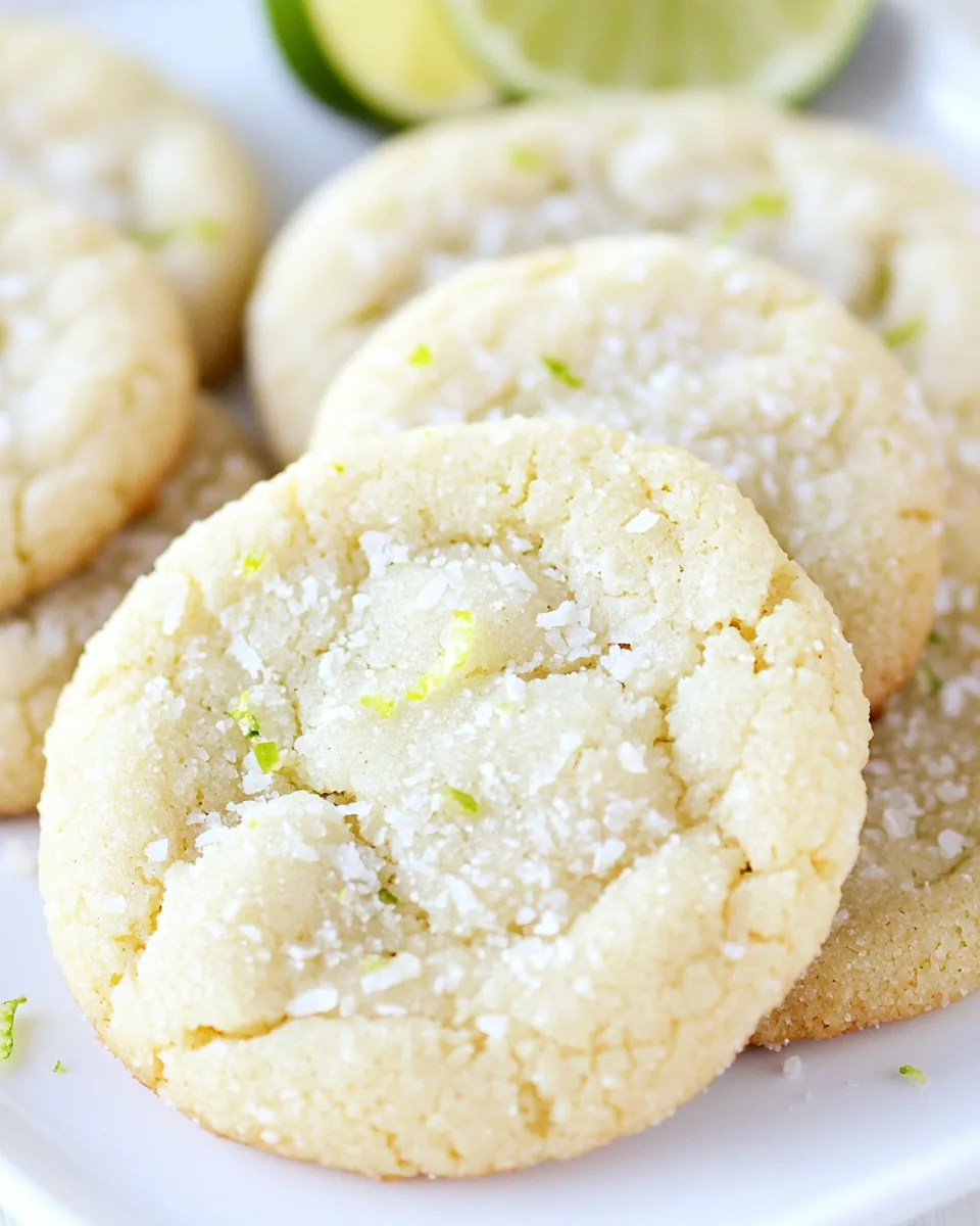 Chewy Coconut Lime Sugar Cookies