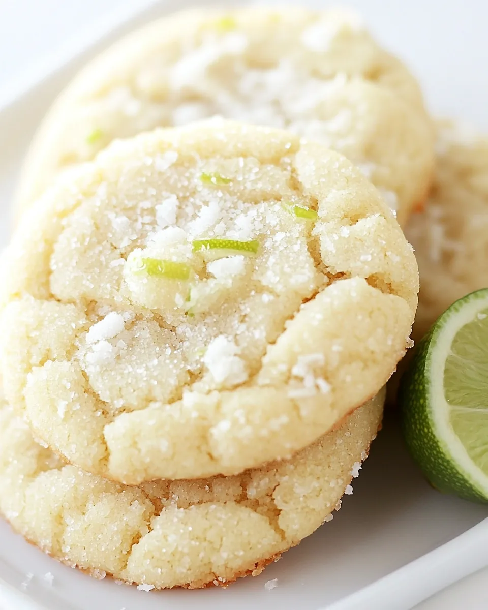 Chewy Coconut Lime Sugar Cookies