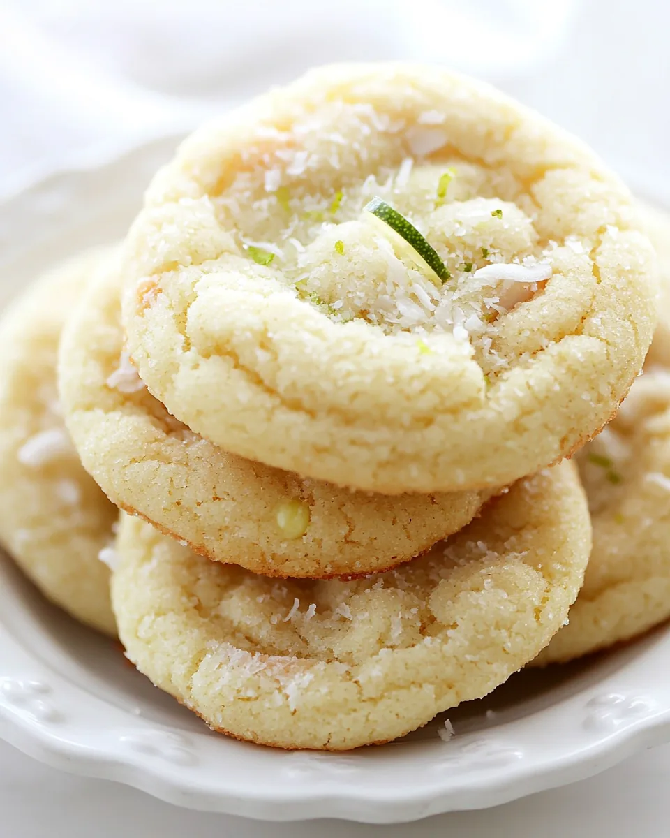 Chewy Coconut Lime Sugar Cookies