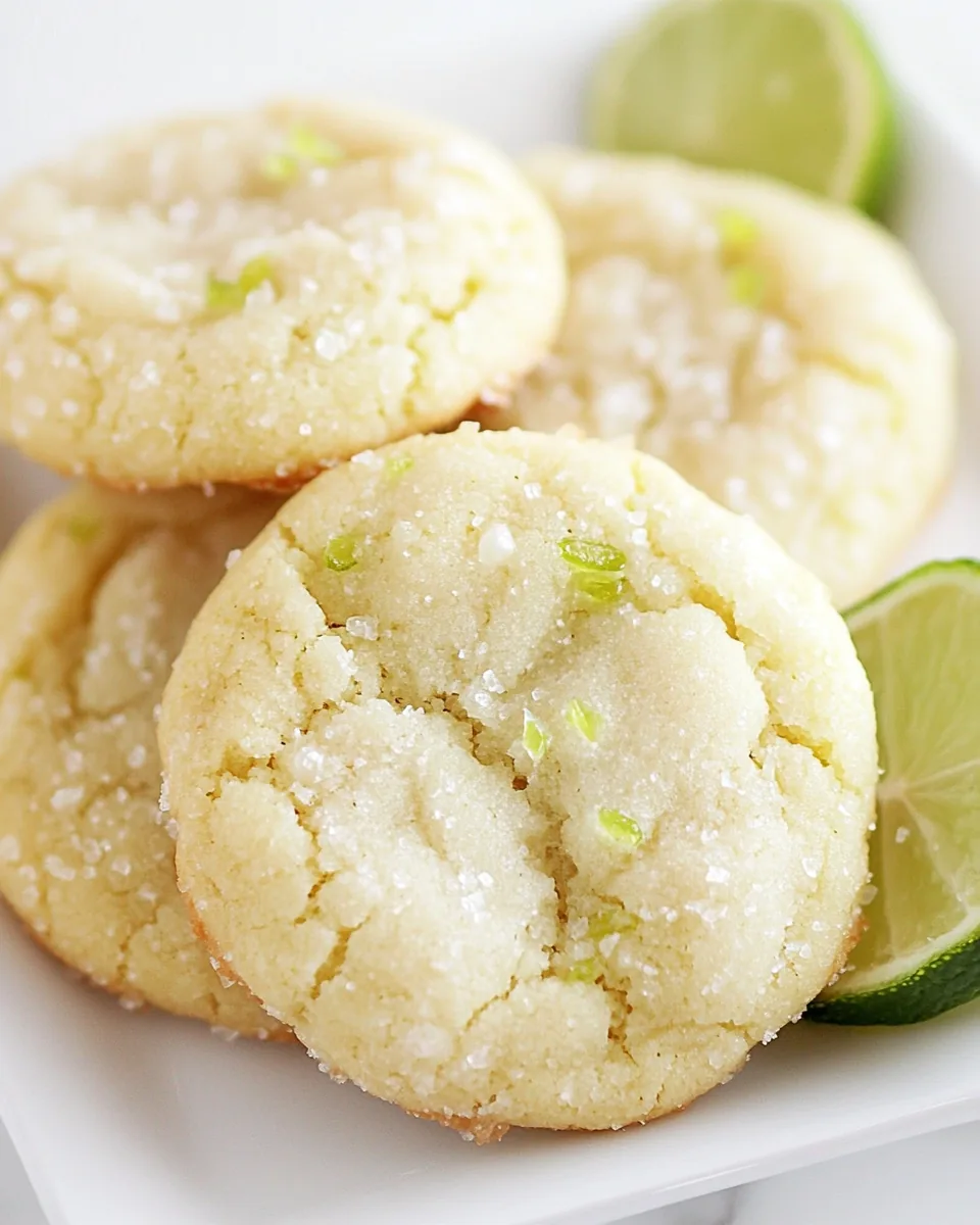 Chewy Coconut Lime Sugar Cookies