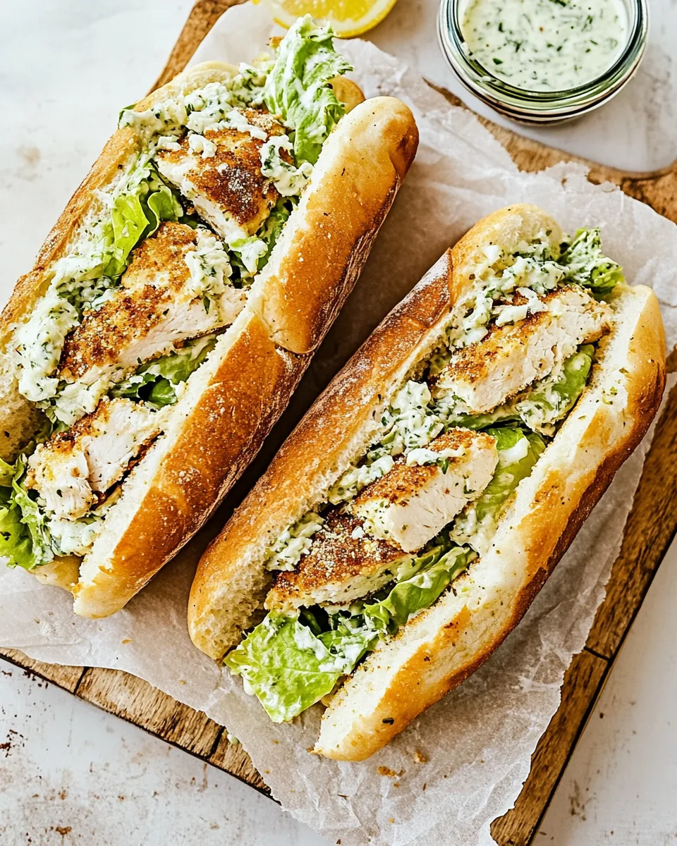 Chicken Caesar Sandwiches
