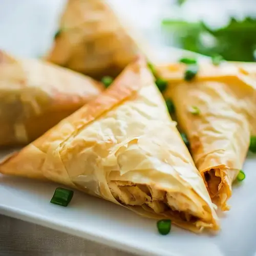 Chicken Phyllo Triangles