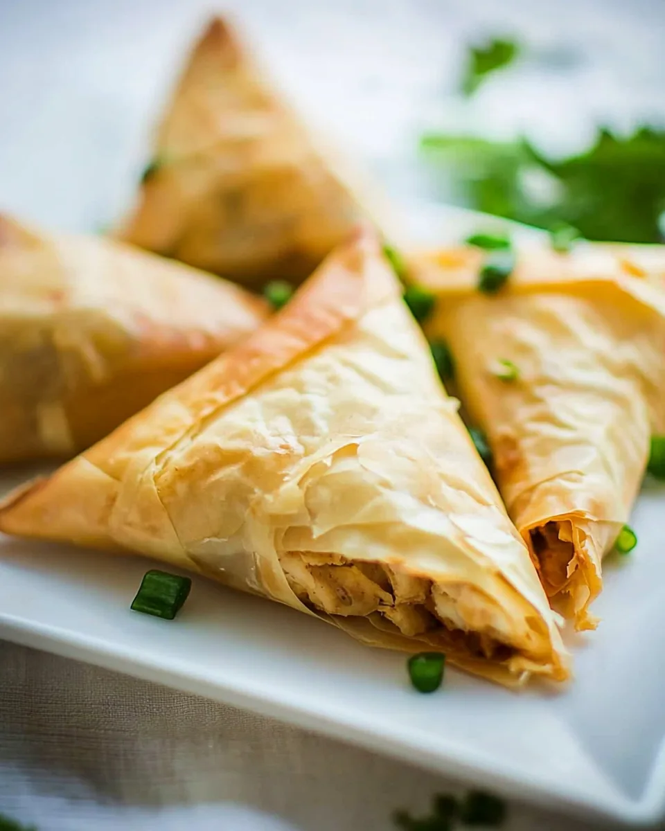 Chicken Phyllo Triangles