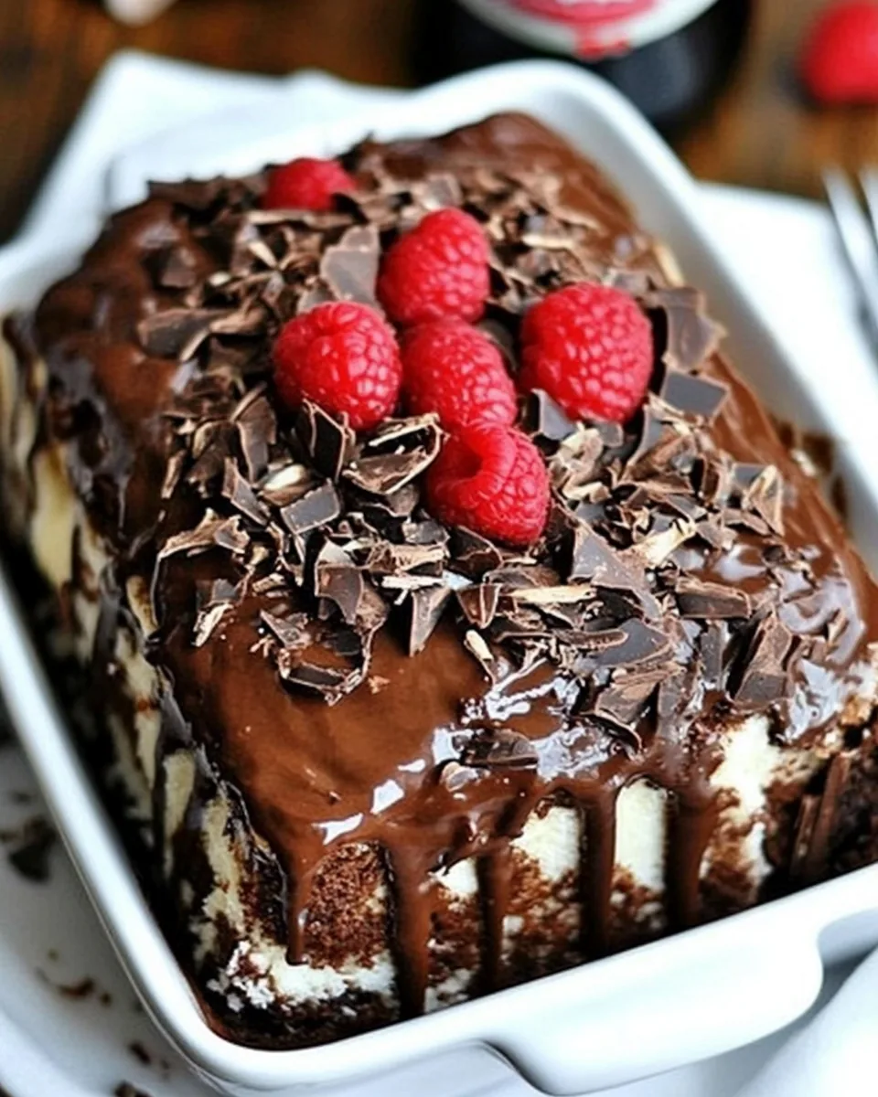 Chocolate Baileys Poke Cake