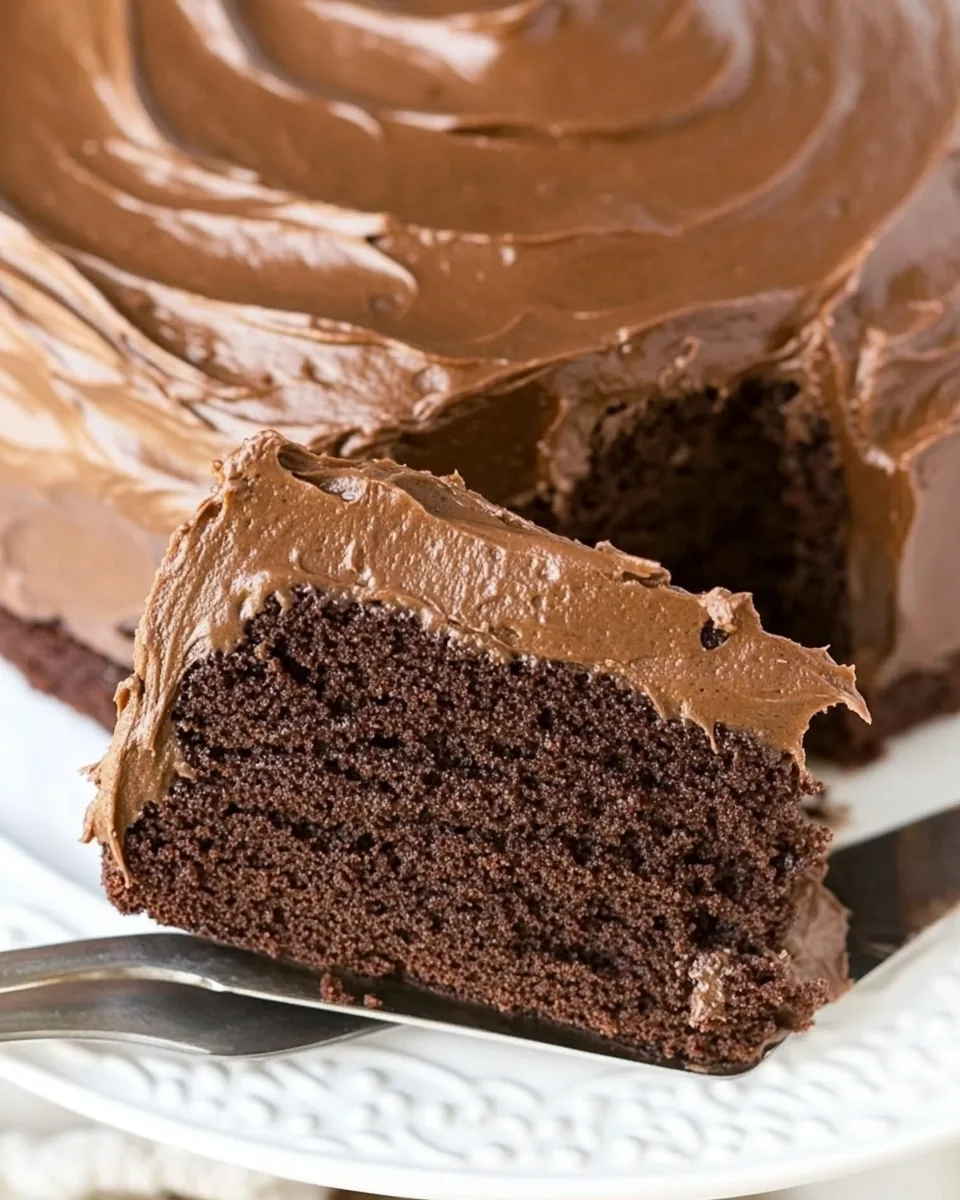 Chocolate Cake with Whipped Mocha Ganache Frosting
