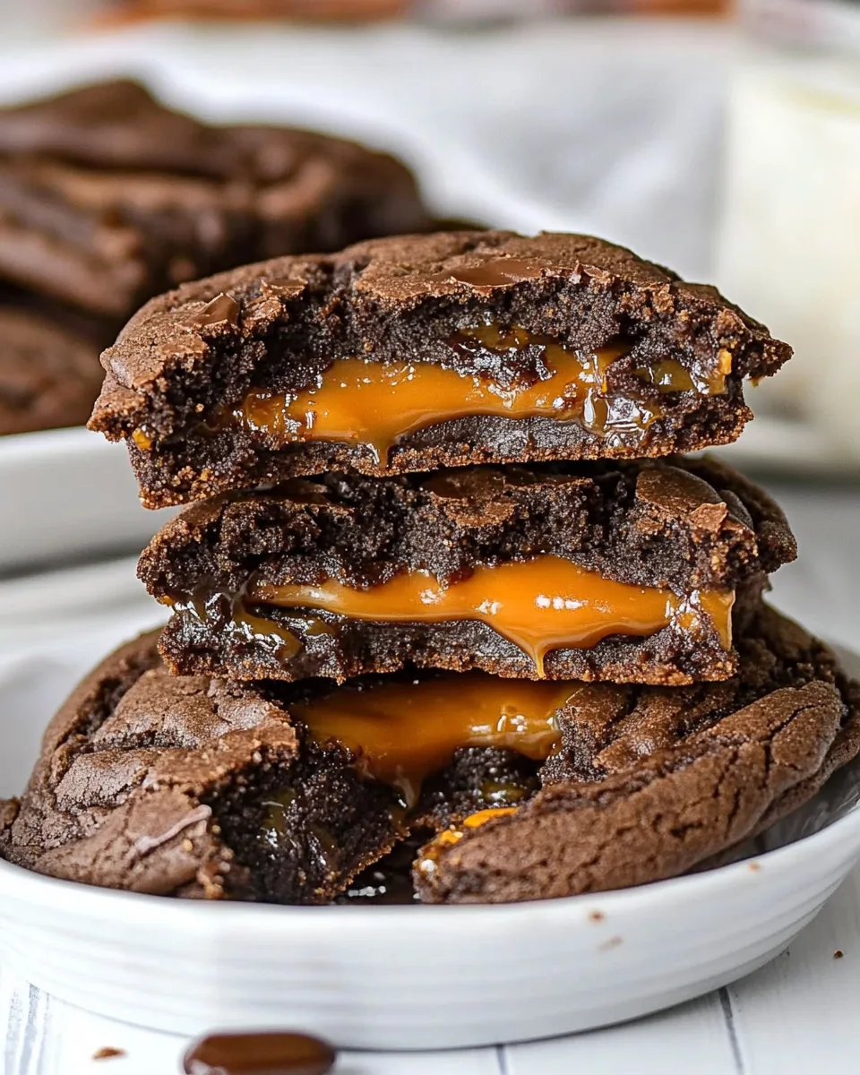 Chocolate Caramel Cookies