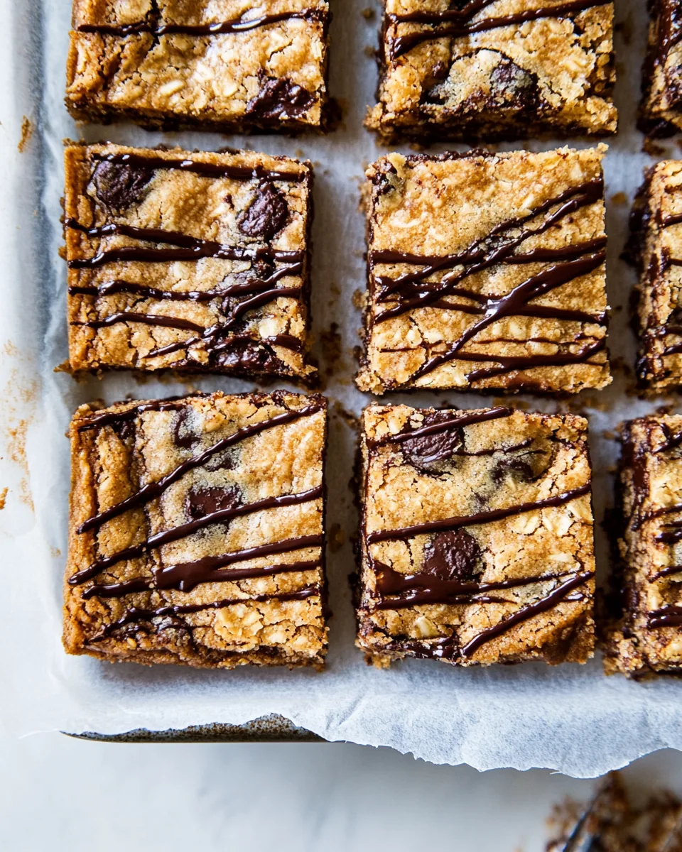 Chocolate Chip Oatmeal Toffee Cookie Bars