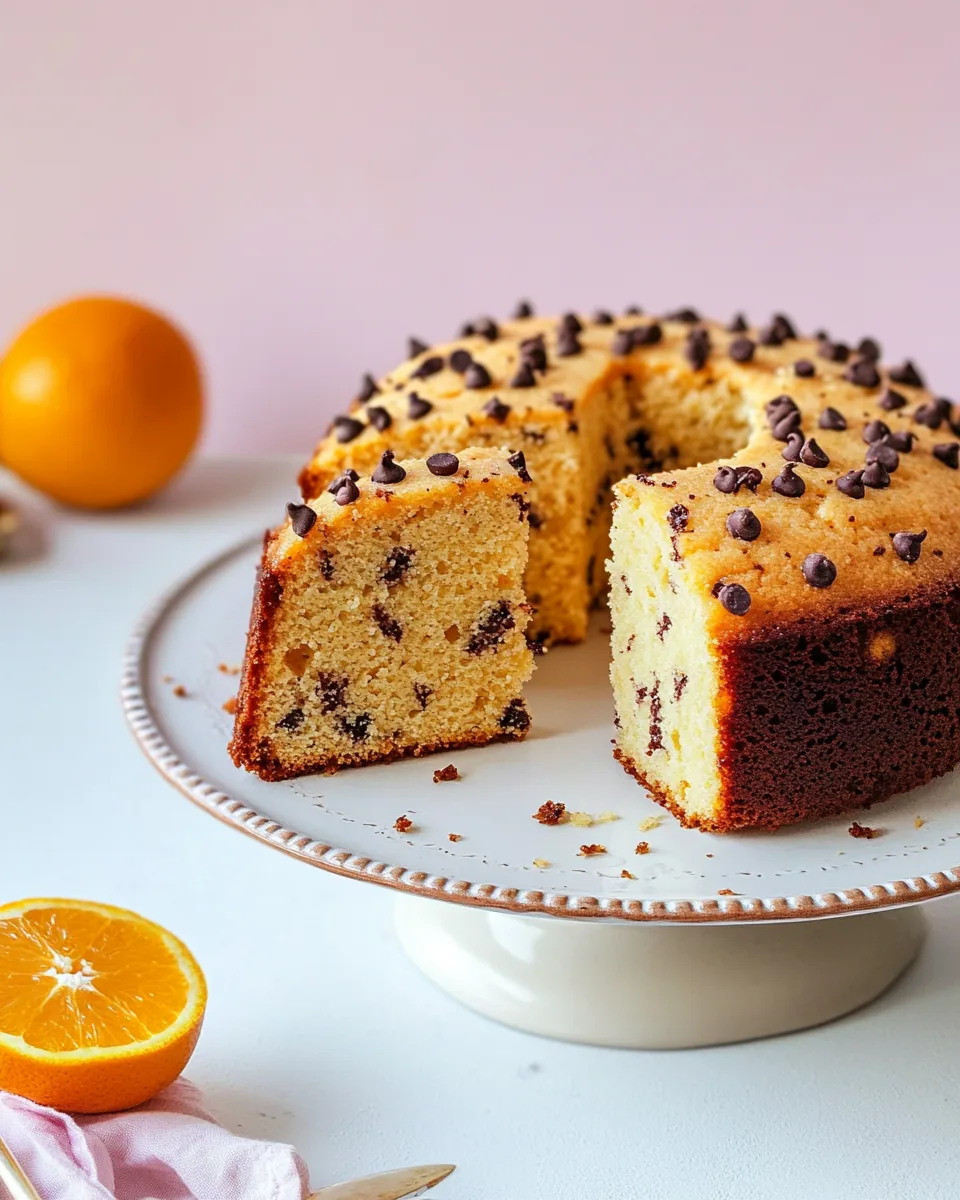 Chocolate Chip Orange Ricotta Pound Cake