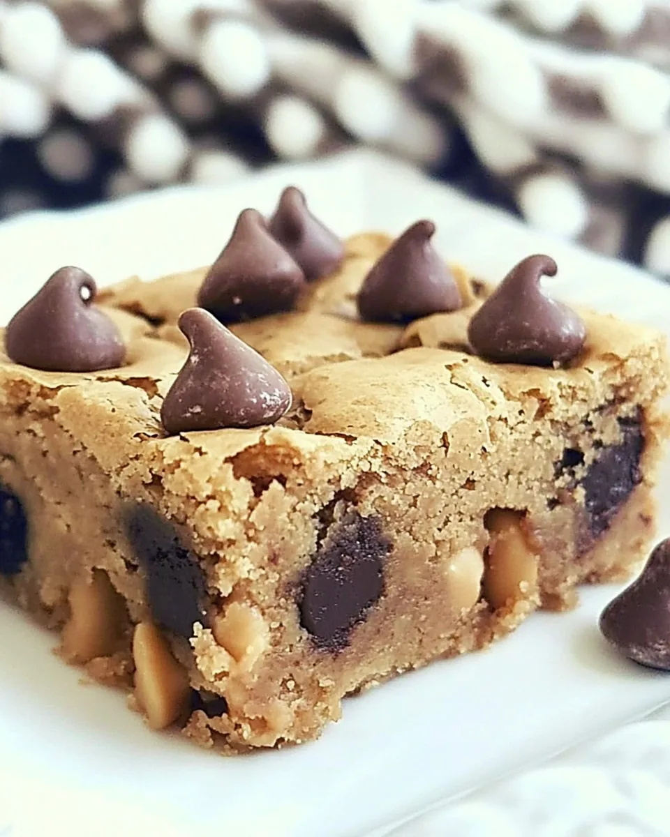 Chocolate Chip Peanut Butter Blondies