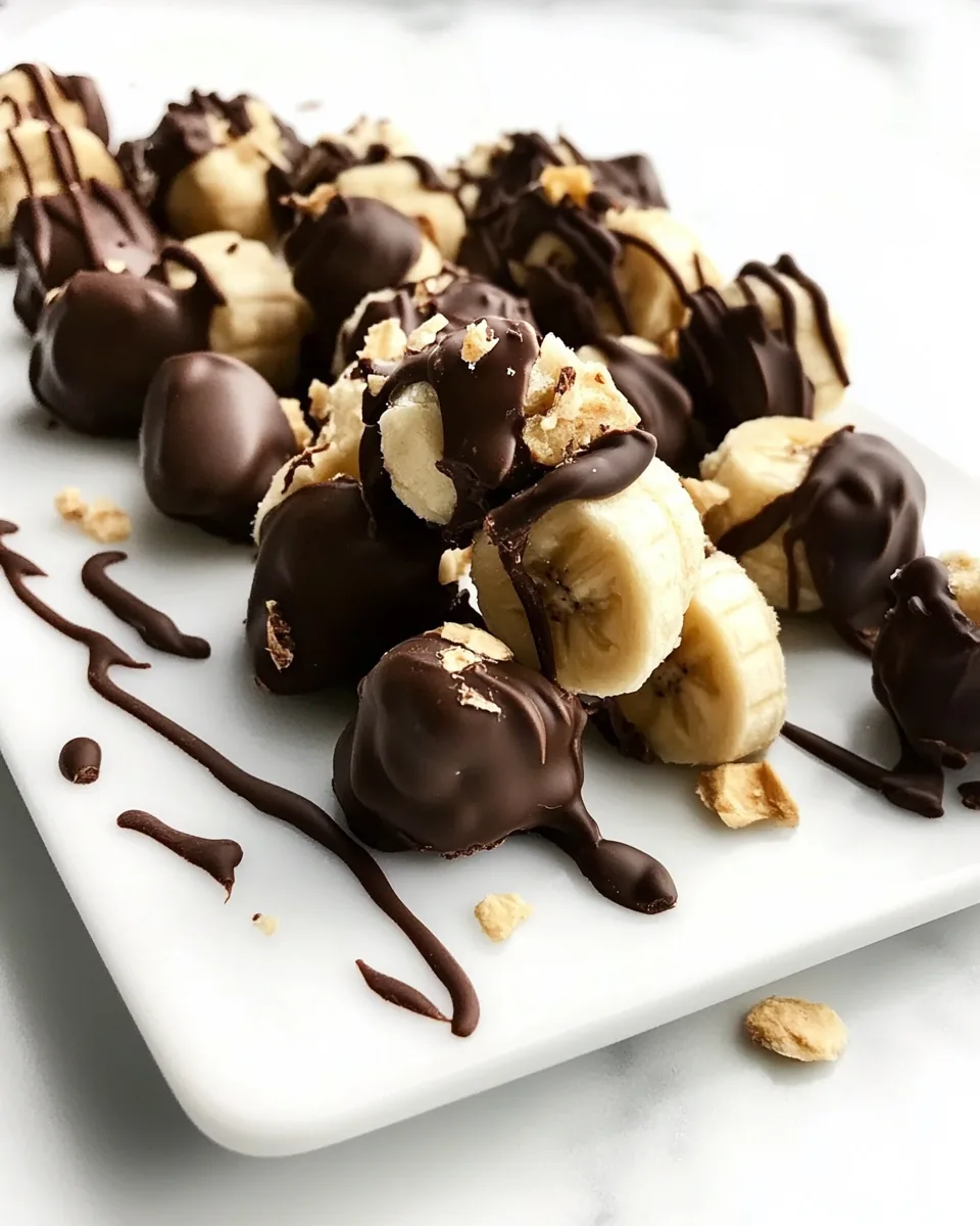 Chocolate Covered Banana Bites